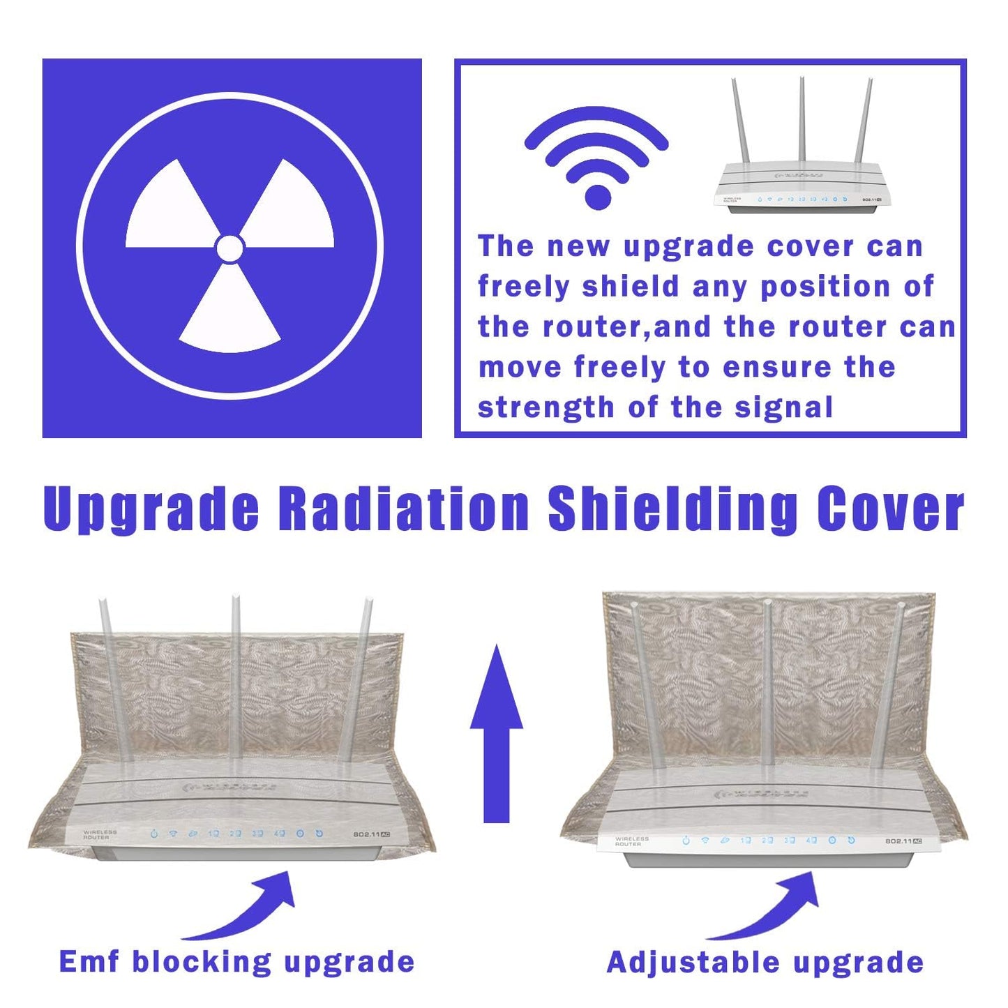 WiFi Cover Router EMF Cover Radiation Shielding WiFi Guard Emf Faraday Cage for Router 14IN x16IN