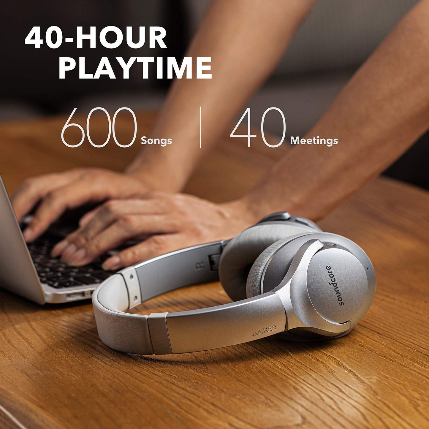 Soundcore Anker Life Q20 Hybrid Active Noise Cancelling Headphones, Wireless Over Ear Bluetooth Headphones with 40H Playtime, Hi-Res Audio, Deep Bass