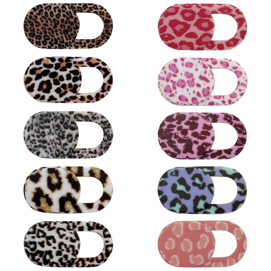 Leopard Print Webcam Cover Slide, Stylish Camera Privacy Blocker for Laptops, Phones & Tablets, Ultra-Thin Multi-Color Webcam Protection