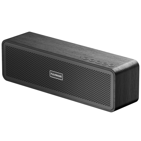 FULMINARE 50W Powerful Sound Bluetooth Speaker, 24H Playtime Wooden Body Speaker with Bluetooth 5.3, 4-in-1 Playing Modes (AUX/TF Card/USB/FM Radio)