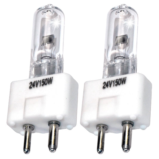 HQRP 2-Pack Halogen Bulb 24V 150W GY9.5 Compatible with Osram #64643 Replacement