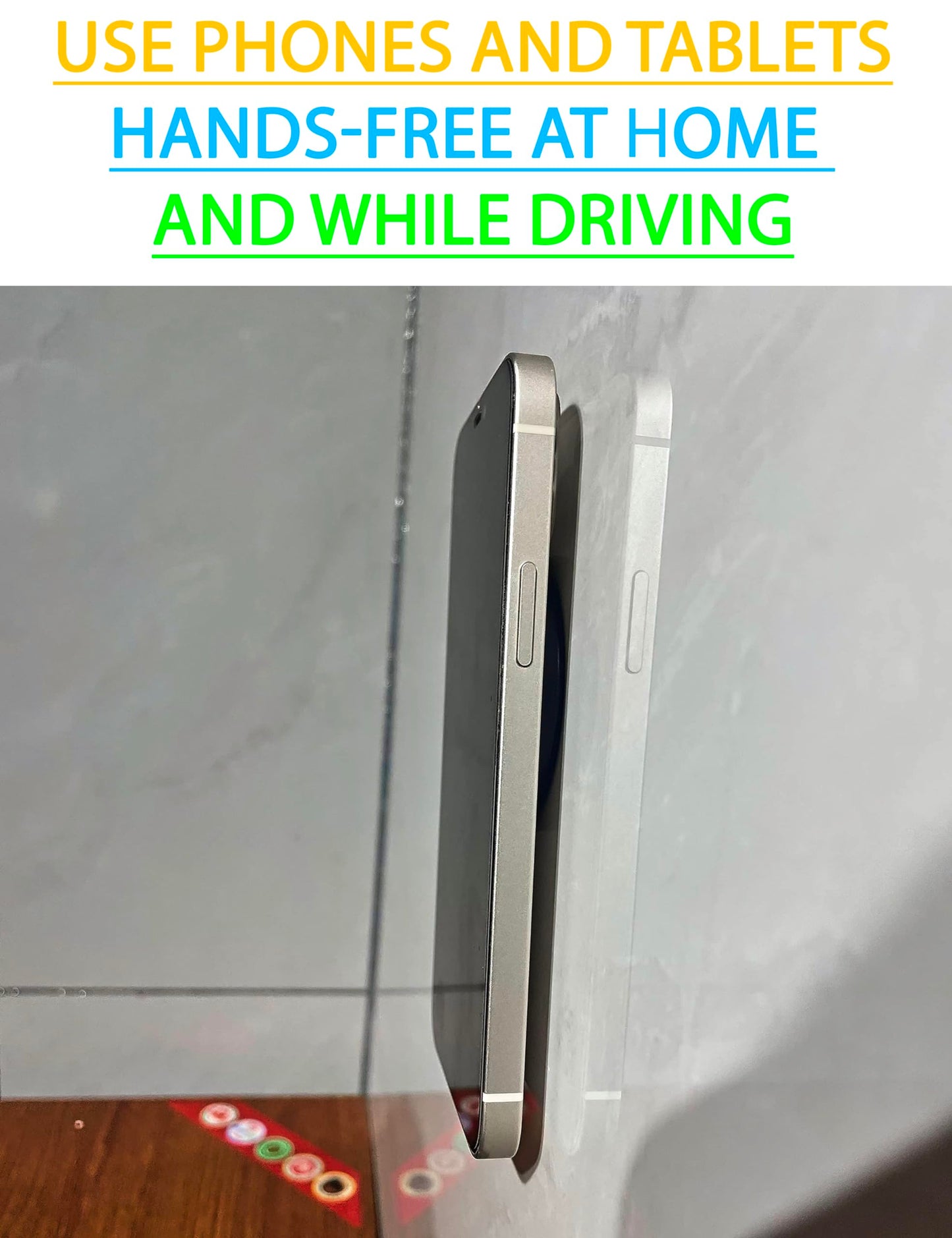 SALEX Compatible with Magsafe Car Mount for Dashboard, Wall, Fridge, Truck, Mirror 2 Pack. Stick On Magnetic Phone Mount for iPhone 15 14 Plus 13 Pro