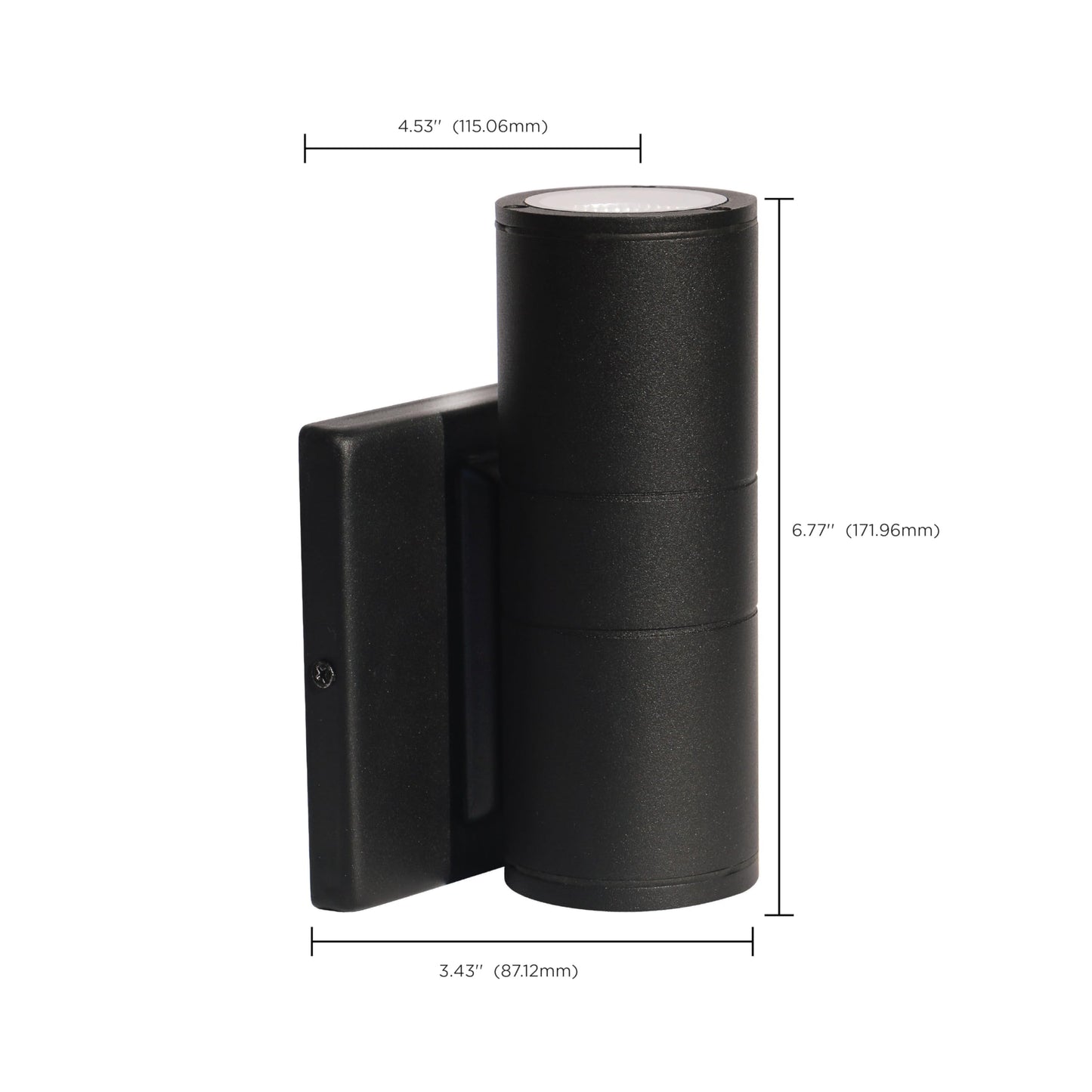 Nuvo 62/1138 LED Module LED Small Up or Down Sconce Fixture Black Finish, 1 Light 10W 120/277V