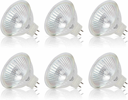 Simba Lighting Halogen MR16 20W 12V Light Bulbs, GU5.3 Base, 2700K, 6 Pack