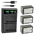 Kastar 3-Pack CGR-D16S Battery and LTD2 USB Charger Compatible with Panasonic AG-AC90 AG-AC90P AG-AC90PJ AG-AC90PX AG-DVC7 AG-DVC7P AG-DVC15 AG-DVC15P