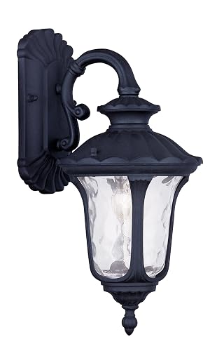 Livex Lighting 7851-04 Oxford 1 Light Outdoor Wall Lantern, Black, 16.25 in x 7.25 in x 16.25 in