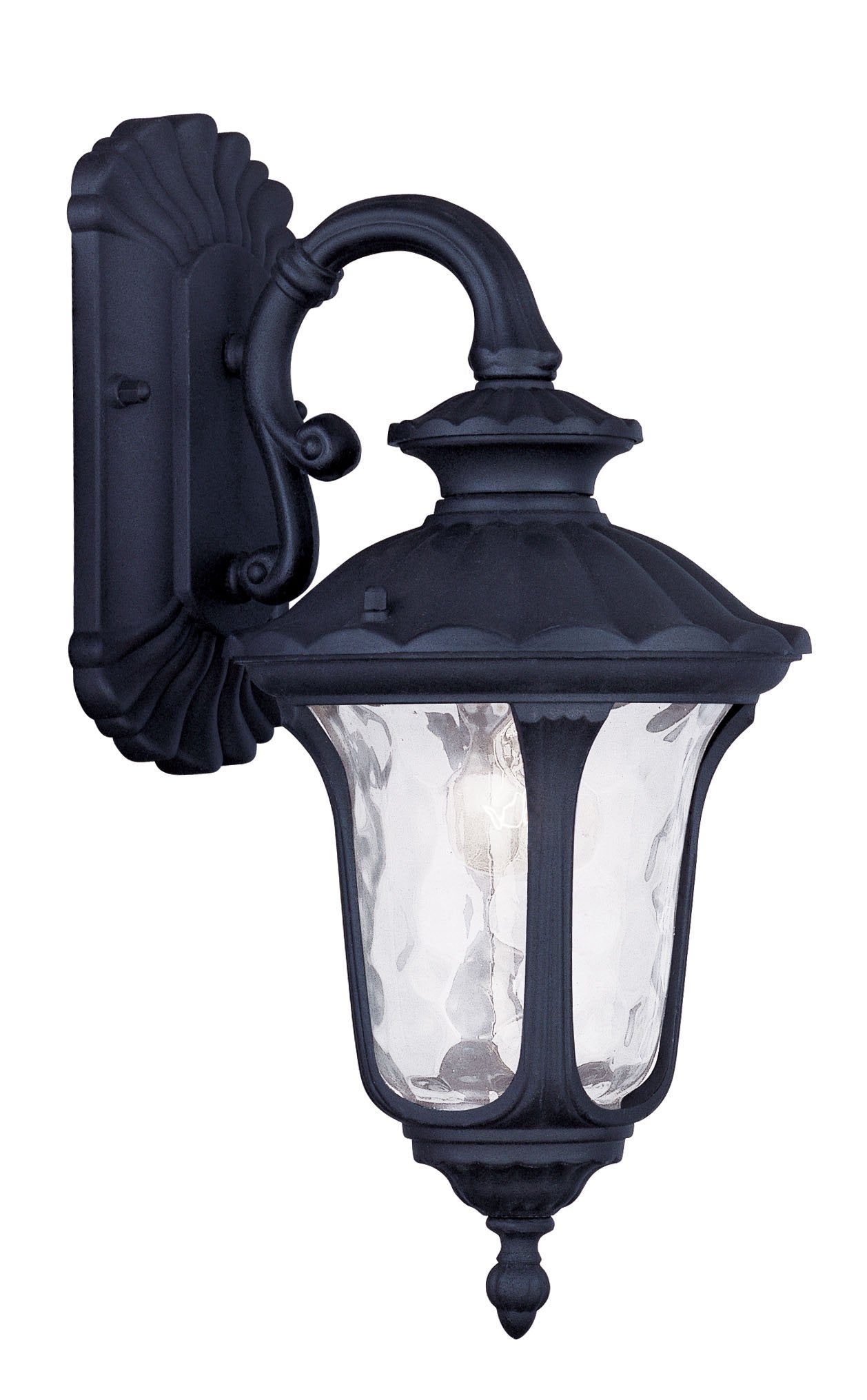 Livex Lighting 7851-04 Oxford 1 Light Outdoor Wall Lantern, Black, 16.25 in x 7.25 in x 16.25 in