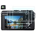 HUIPUXIANG M6 Screen Protector for Canon EOS M6 Mark II Camera with Hot Shoe Cover,[3 Pack] Tempered Glass Film 0.3mm High Definition 9H Hardness