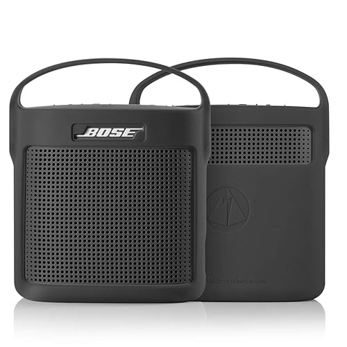 TXEsign Protective Silicone Stand Up Case with Handle Compatible with Bose SoundLink Color Speaker II?Dark Gray