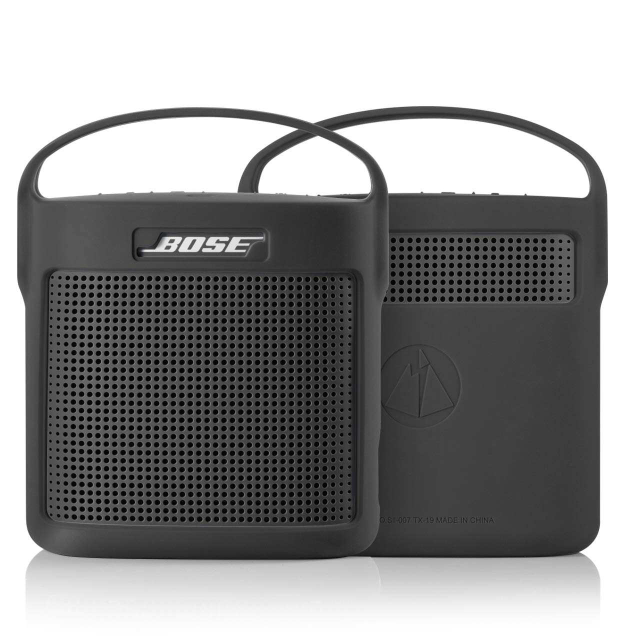 TXEsign Protective Silicone Stand Up Case with Handle Compatible with Bose SoundLink Color Speaker II?Dark Gray