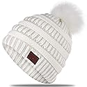 FashionLive Wireless Music Beanie Women Beanie Girls Hat Over Ear Headset Sports Stereo Headphone with Microphone Speaker Womens Beanie Cap Snow White