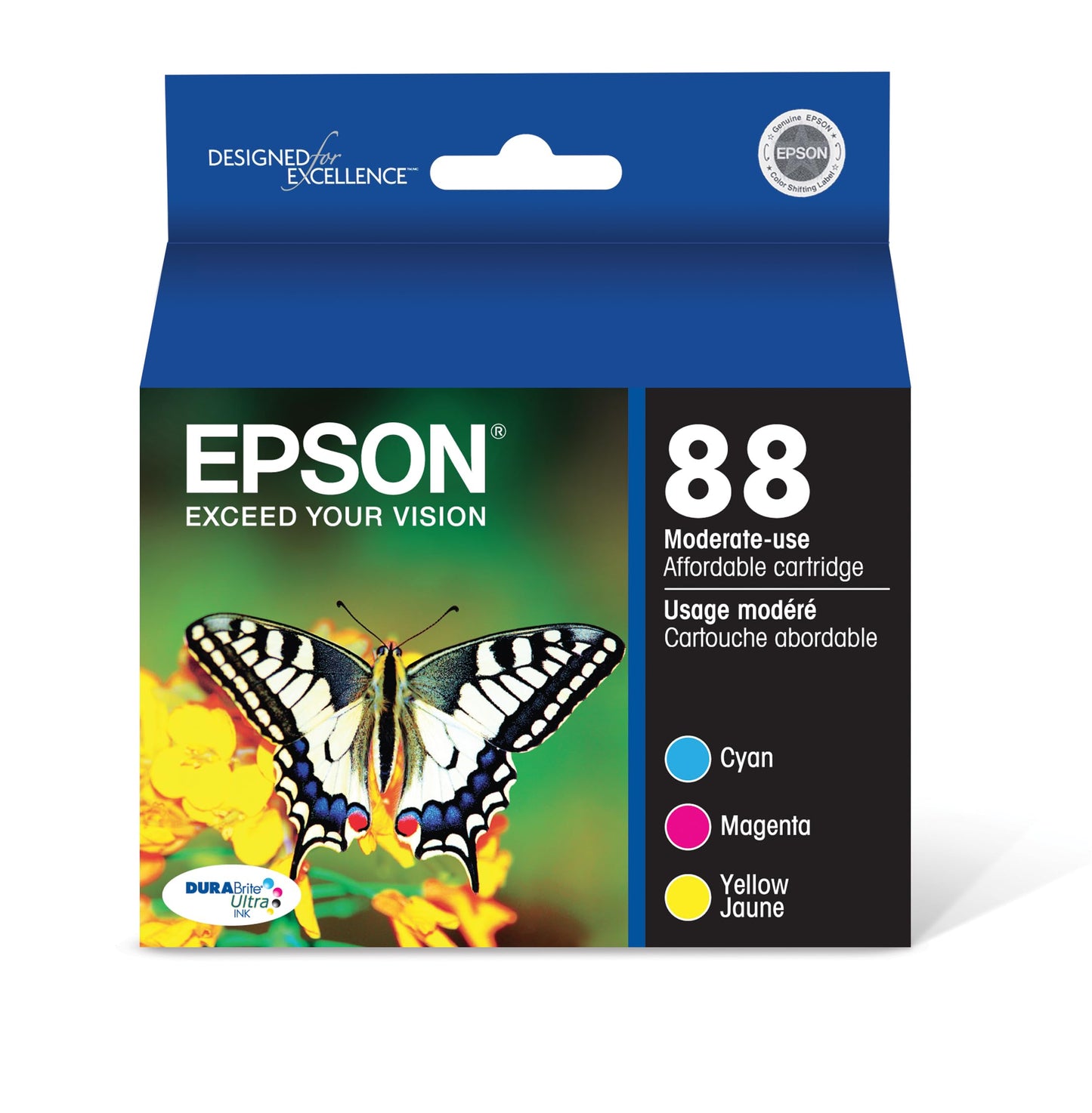 EPSON 88 DURABrite Ultra Ink Color Combo Pack For CX-4400, 4450, 7400, 7450 ; N-10, 11; NX-100, 105, 110, 115, 200, 215, 300, 305, 400, 415