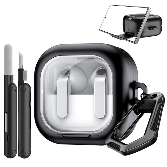 TiMOVO Clear Case for Galaxy Buds 4 & Galaxy Buds 4 Pro (2026) with Secure Lock, TPU Hard Shell Transparent Cover for Samsung Buds 4 Pro with Phone