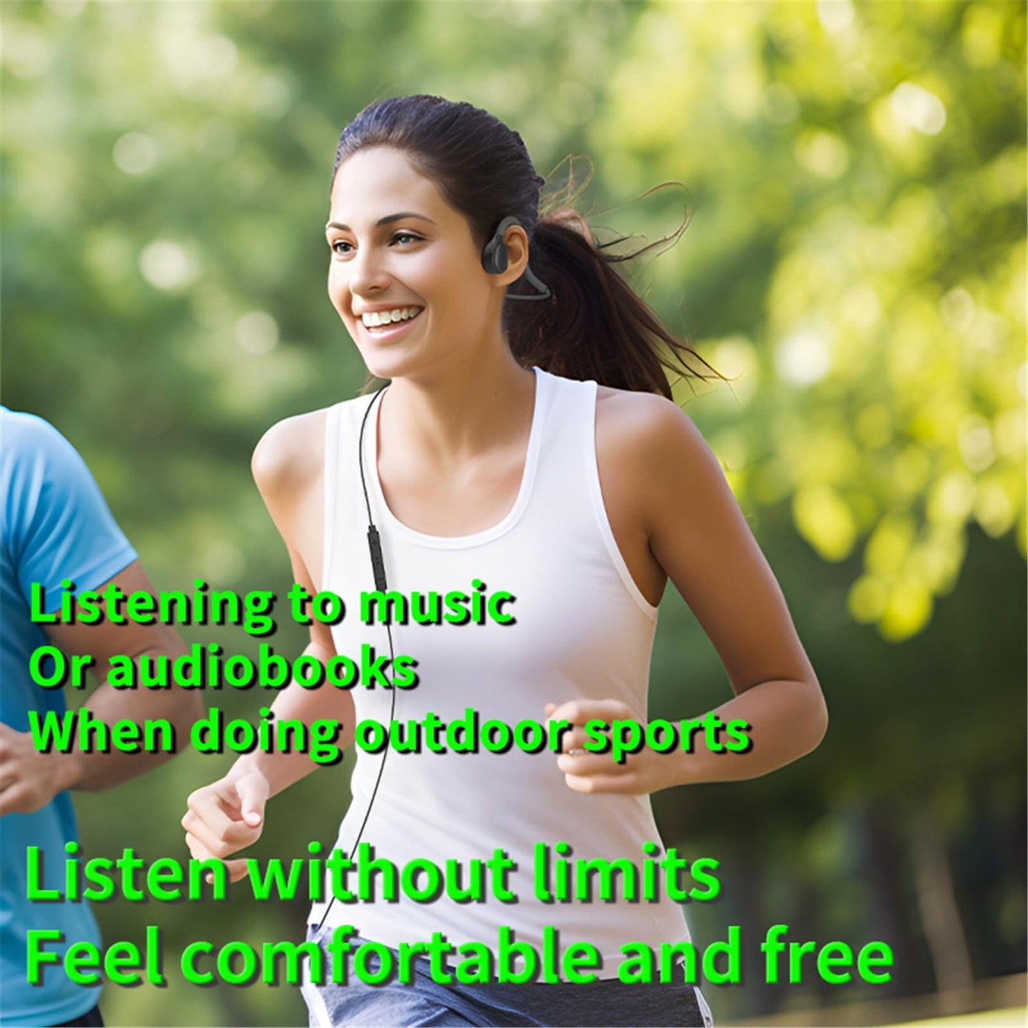 GZCRDZ Type-C Wired Headphones with Air Conduction Open Ear Headphones and Built-in Microphone Suitable for Outdoor Activities