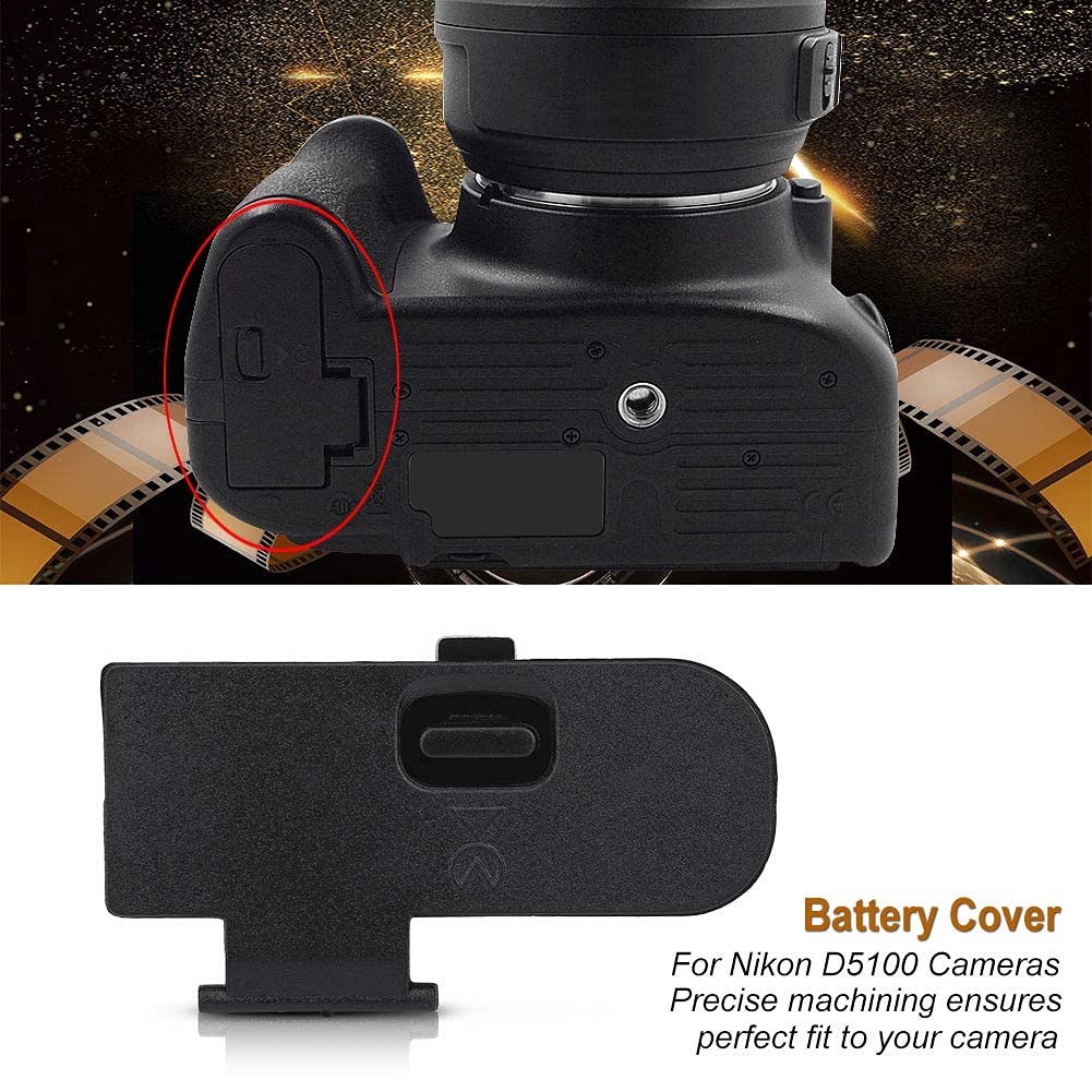 Acouto Battery Door Cover Lid Replacement Digital Camera Battery Cover Repair Parts Fit for D5100 Cameras Metal and Plastic