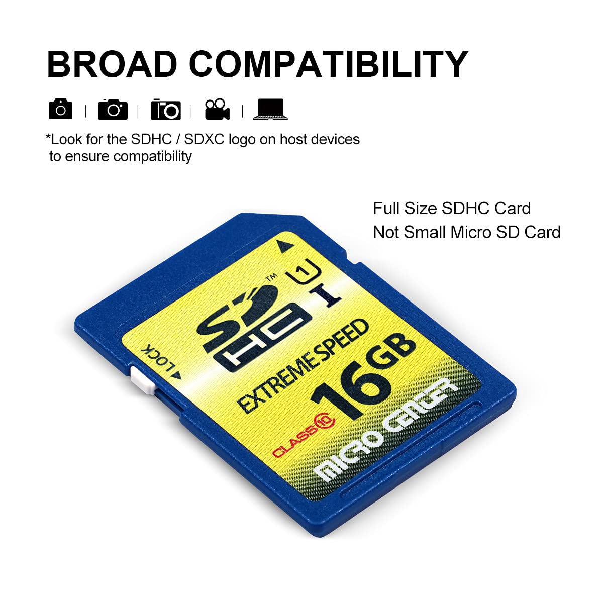 INLAND 16GB Class 10 SDHC/SDXC U1 Flash Memory Card (5 Pack) for Trail & Hunting Cameras, 60MB/s Read, 10MB/s Write, 3-Year Warranty