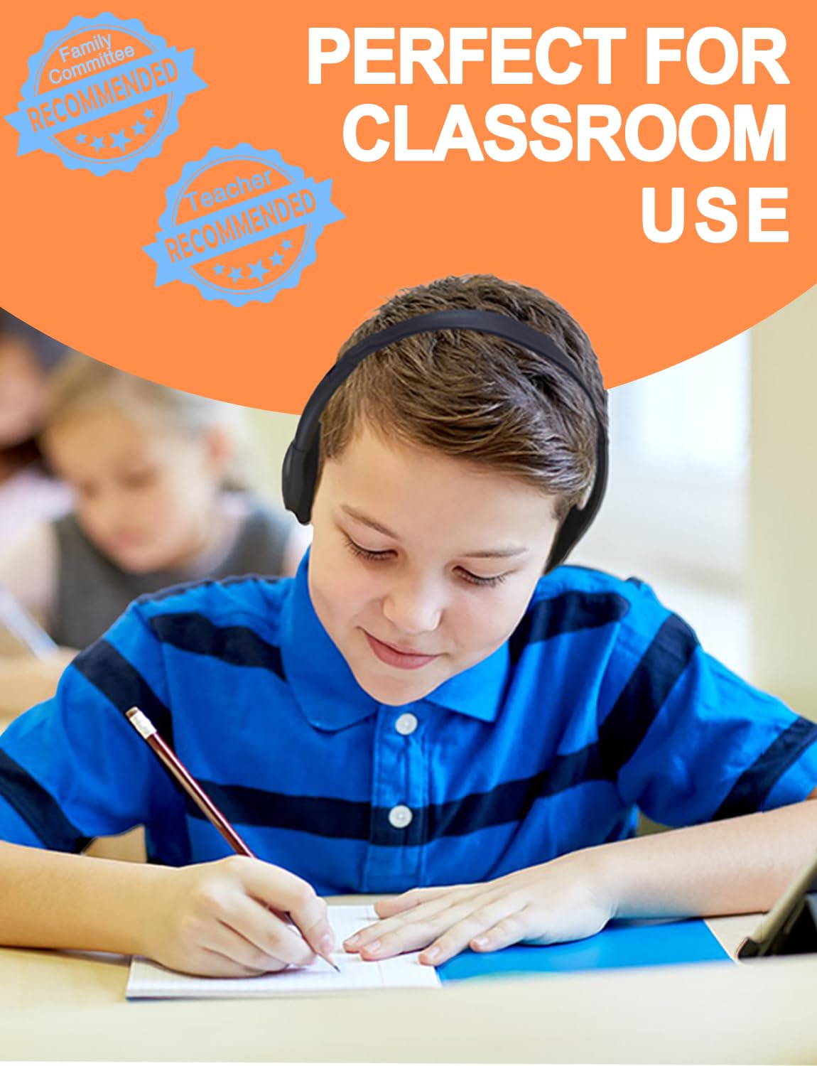 Ladont 100 Pack Classroom Headphones Bulk for Students Kids Schools, Wholesale Wired Multi Color 3.5mm On Ear Class Set Headphones for Library…