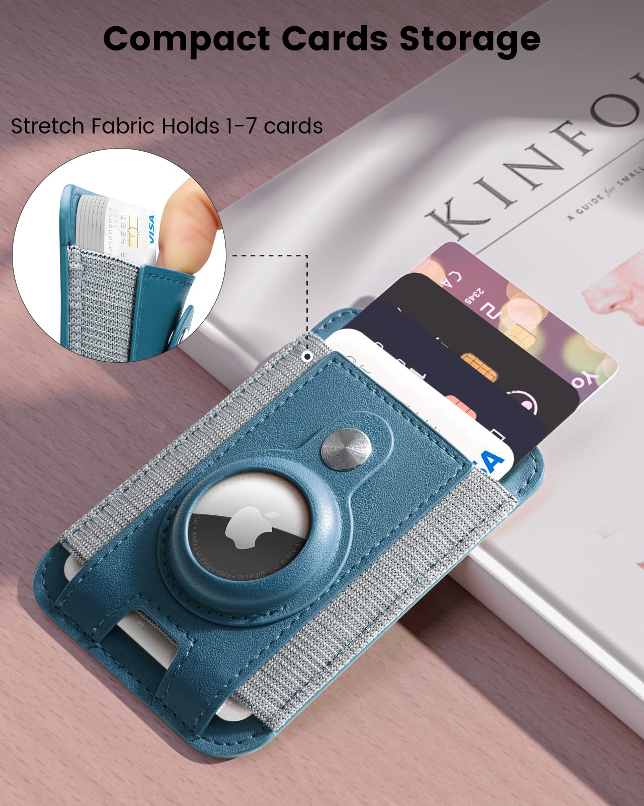 SOFTGAS Magnetic Phone Wallet for Apple MagSafe, Card Wallet Holder for iPhone 15 Pro Max/15 Plus/15 Pro/15, 14 Pro Max/14 Plus/14 Pro/14, 13 Pro