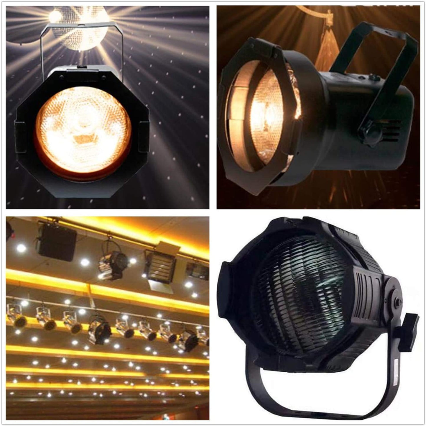 Tawelun White 1pc Par64 Halogen Stage Lamp par 64 120V 1000W MFL FFR,Stage and Studio Halogen Lamp,Par64 1000W GX16d Professional Light