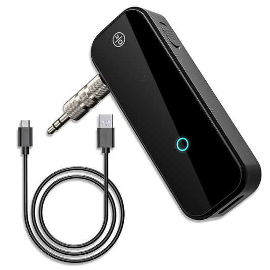 Aux Bluetooth Adapter Portable 3.5mm Blue-tooth Aux Adapter for Car 2 in 1 Wireless Bluetooth Receiver for Car/Home/TV