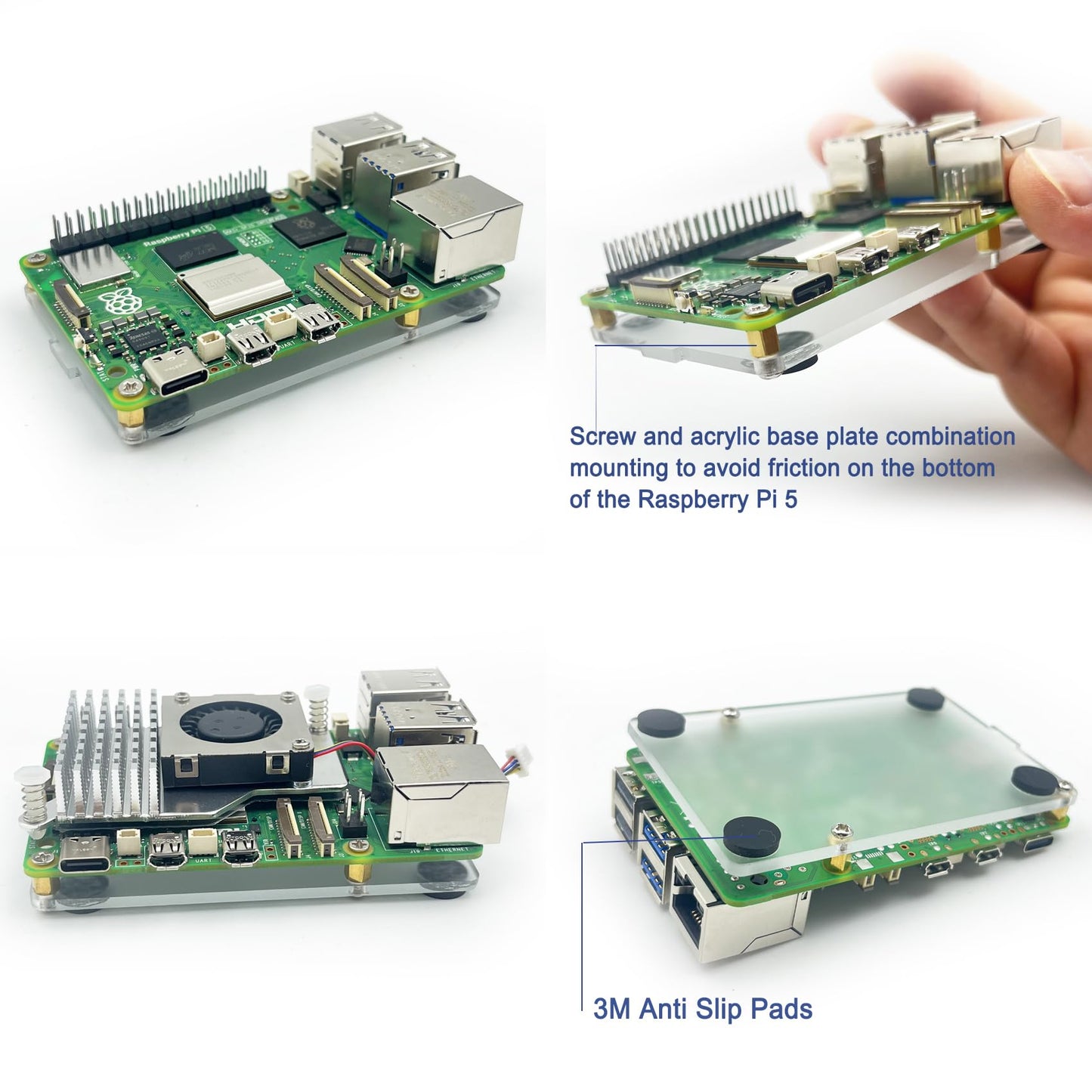 Raspberry Pi Active Cooler for Raspberry Pi 5 with 30mm PWM 4-Pin Cooling Fan Pi 5 Heatsink with Thermal Tape, Aluminium Heatsink Variable-Speed