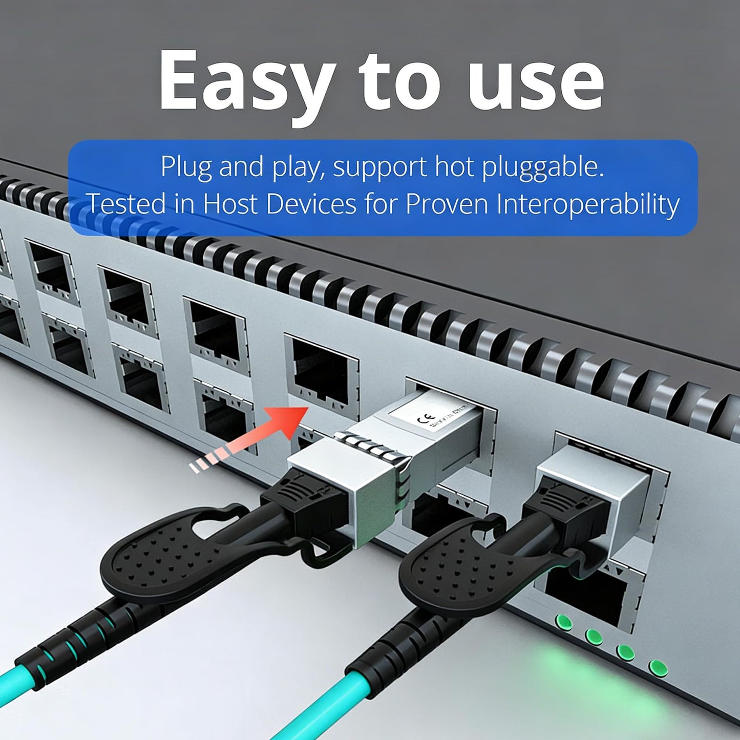 ipolex 10G SFP+ AOC - 10GBASE Active Optical Cable, OM3 MMF Direct-Attach Fiber Cable with SFP+ Transceivers, for Cisco SFP-10G-AOC5M, Ubiquiti UniFi
