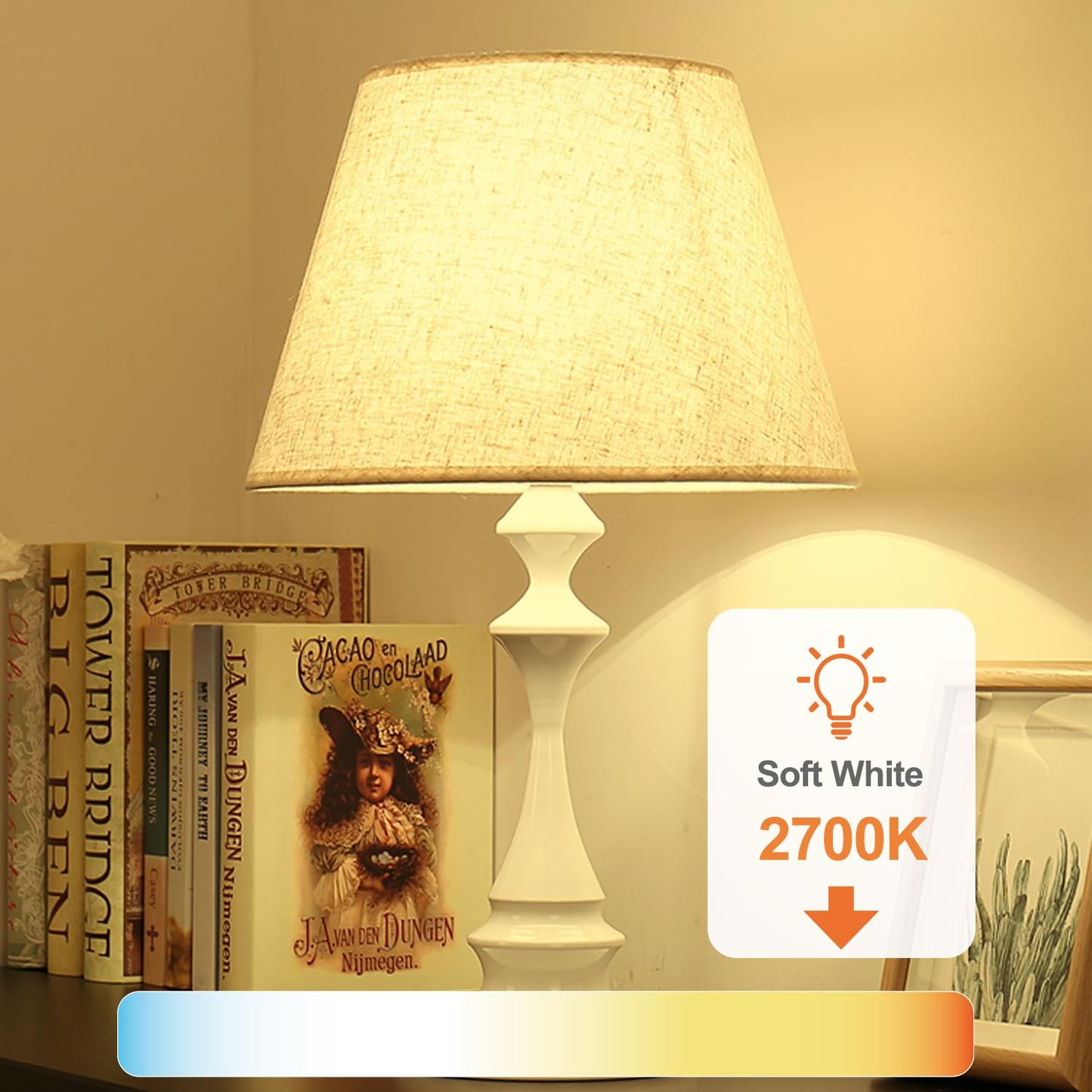 TJOY 6 Pack A19 LED Light Bulbs, Soft Warm White 2700K, 60 Watt Eq,E26 Base