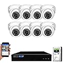 GW Security 8 Channel 4K NVR 5MP H.265 IP Surveillance Security Camera System with 8-Piece Super HD 1920P Weatherproof Video & Audio PoE Security Dome