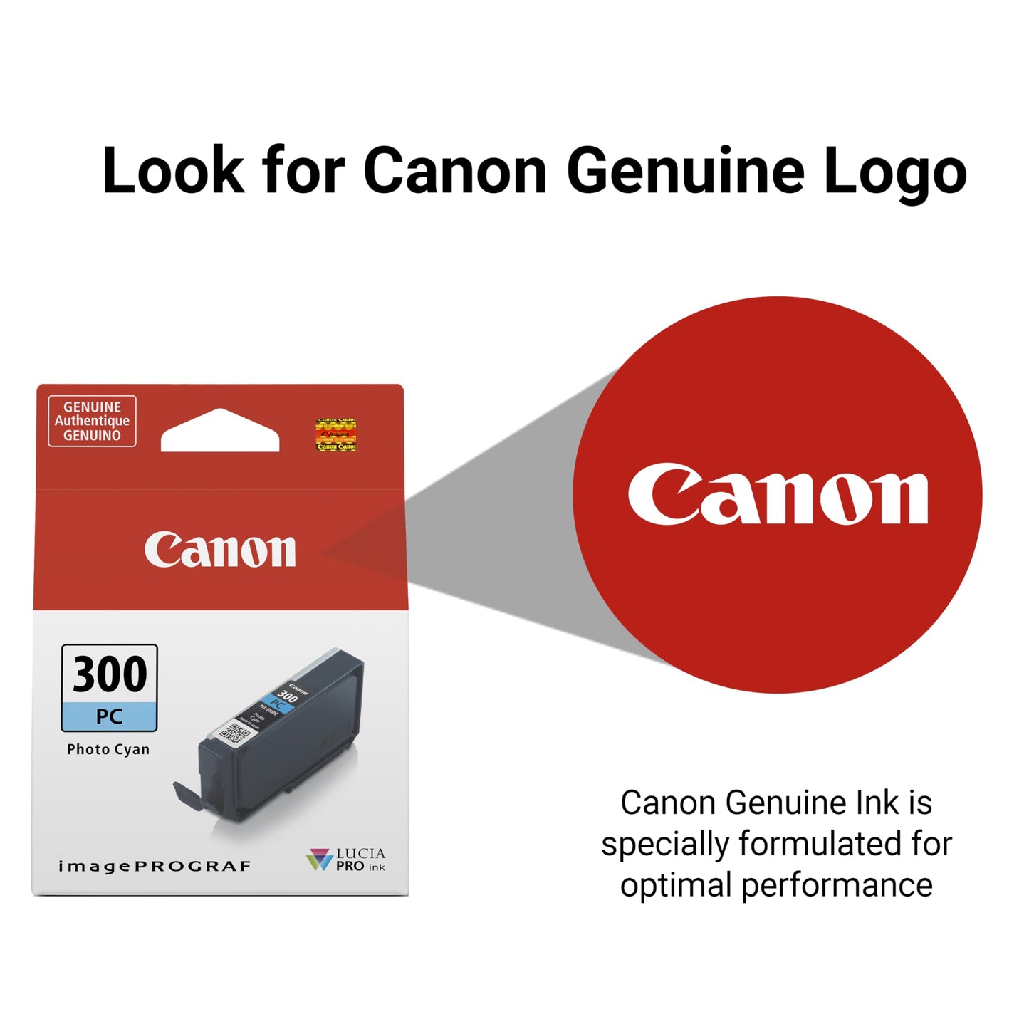 Canon PFI-300 Genuine Photo Cyan Ink Tank, Compatible with ImagePROGRAF PRO-300 Printers