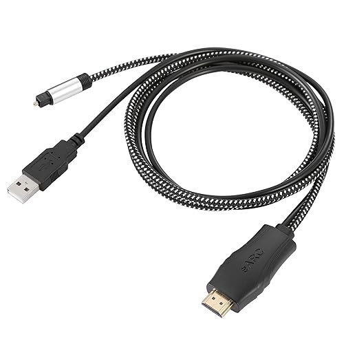 192KHz HDMI eARC/ARC to Optical Audio Converter for TV to Soundbar, Plug & Play 3.4ft/1.05m eARC to Optical Cable Audio Extractor Adapter Splitter