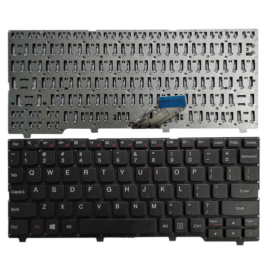 Laptop Replacement Keyboard Fit Lenovo IdeaPad 110S-11IBR 110S-11AST 5N20M53663 LCM15J13U4-H274 63411202900700 US Layout (Black)