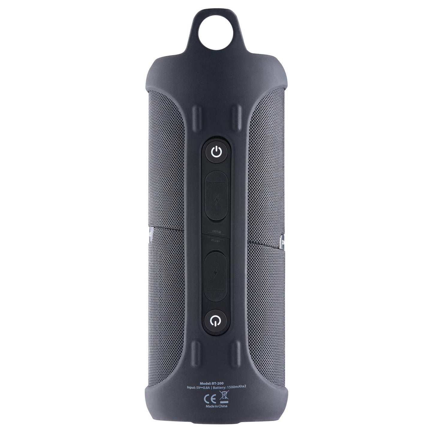 PowerBass BT200 Bluetooth Portable Dual Speaker, Black, IPX7 Waterproof, Splittable Stereo Sound