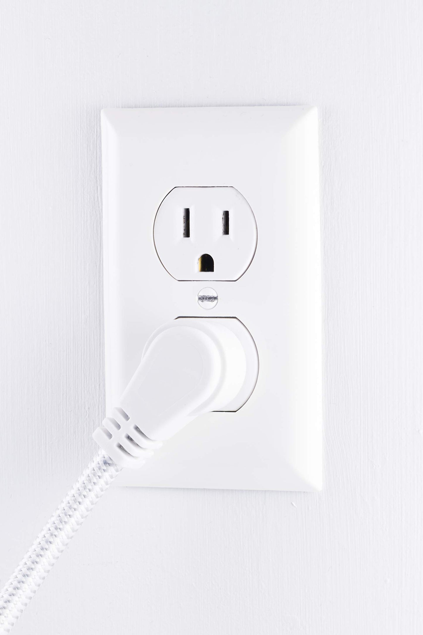 Jasco Surge Protector Power Strip with USB Charger, 3 Outlets, 2 USB Ports, 2.4A Fast Charging, 8 ft Braided Extension Cord, Flat Plug, 450 Joules