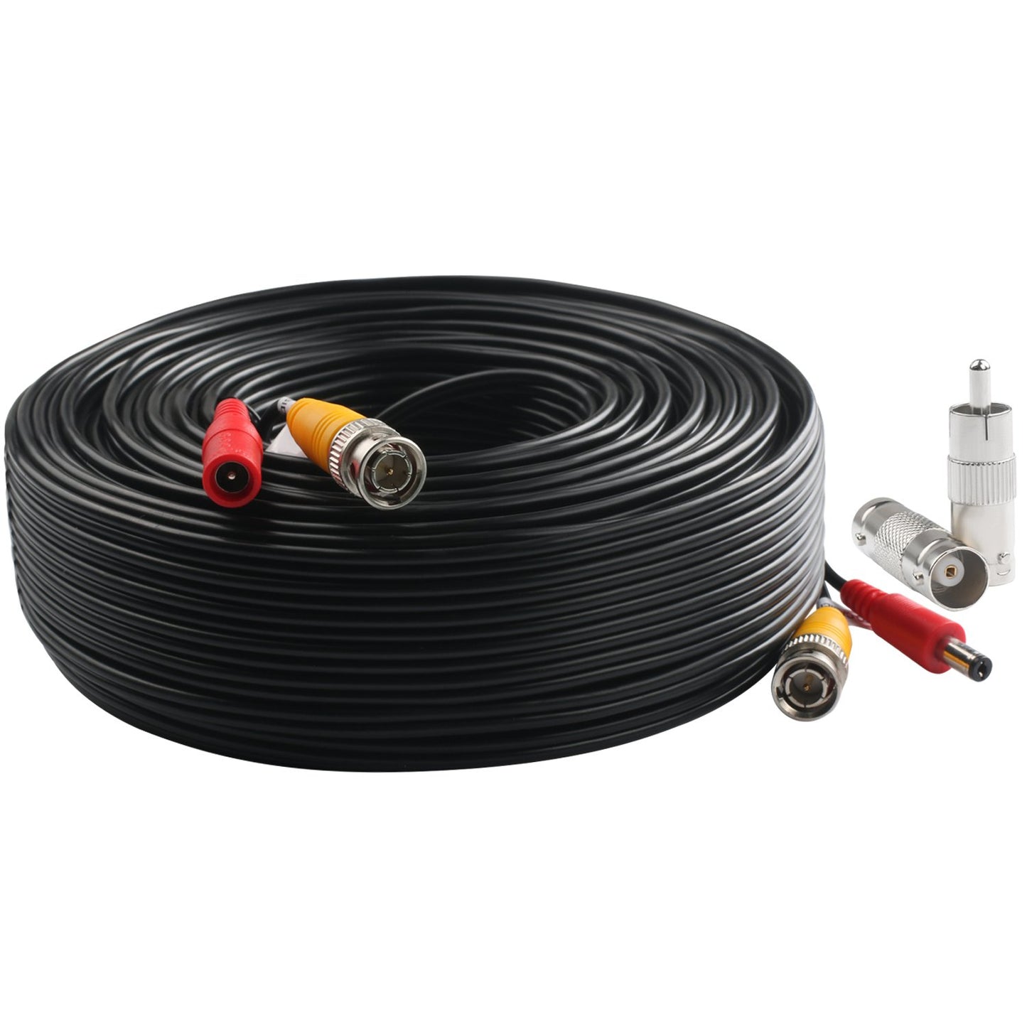 Postta BNC Video Power Cable (100 Feet) Video Security Camera Cable Wire with Two Connectors for CCTV DVR Surveillance System
