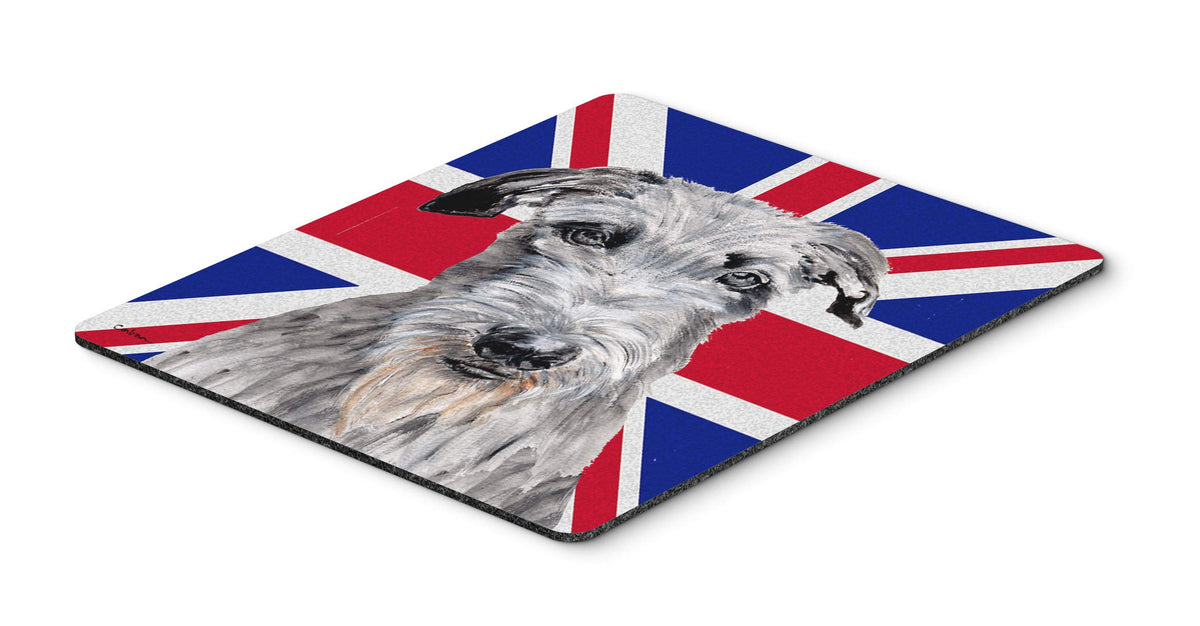 Caroline's Treasures SC9881MP Scottish Deerhound with English Union Jack British Flag Mouse Pad, Hot Pad or Trivet for Home Office Gaming Working