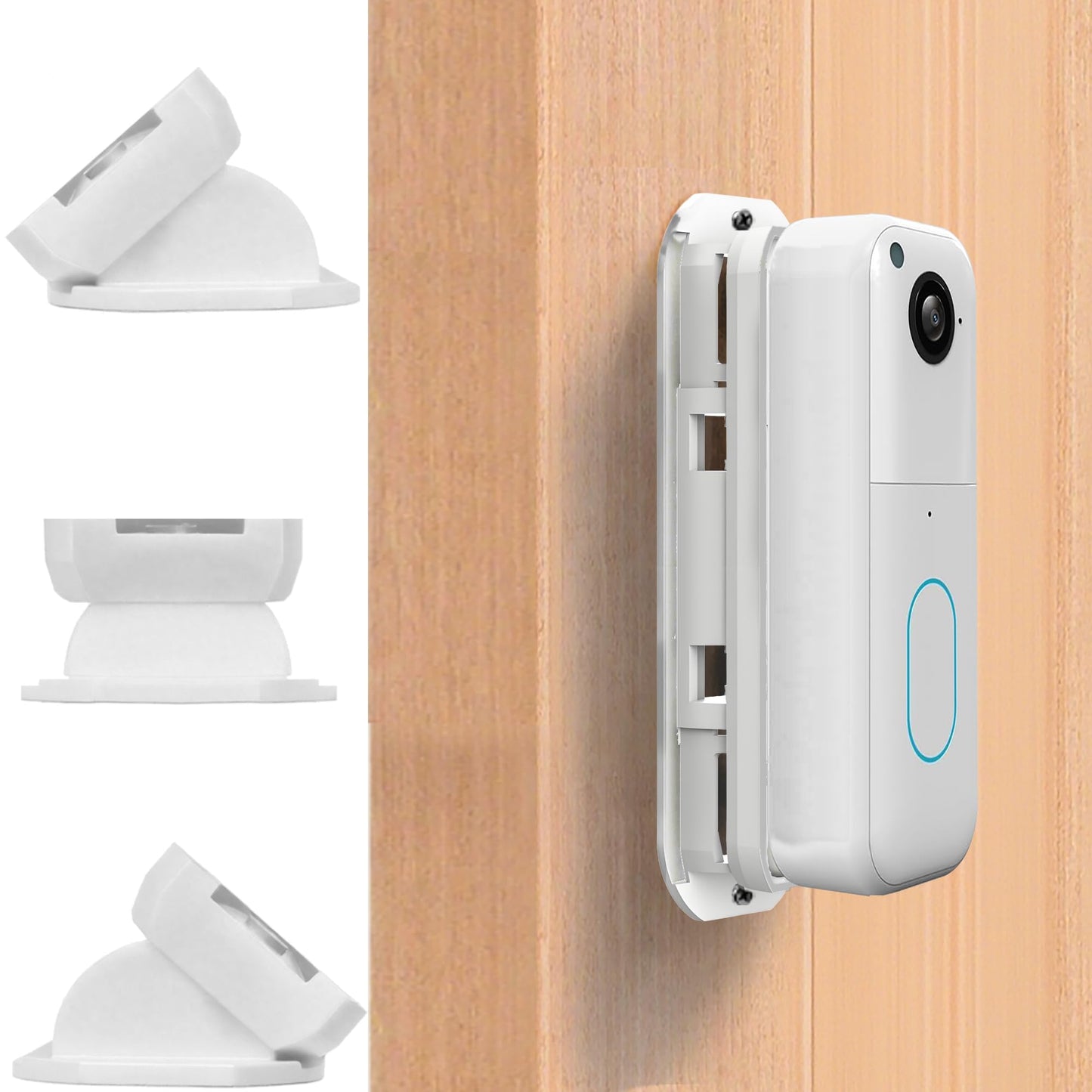 Adjustable (-45°to 45°) Corner Mount for Blink Video Doorbell, Fit for Both 1st Gen & 2nd Gen, Adhesive & Drill Accessories Included, Dual-use Wedge