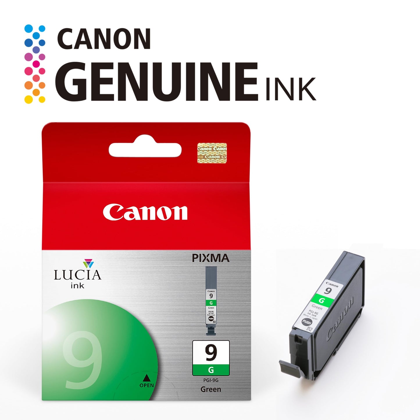 Canon PGI-9 Genuine Green Ink Tank, Compatible with Pro9500, and Pro9500 Mark II Printers