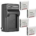 Kastar 4-Pack NP-40 Battery and AC Wall Charger Replacement for Minolta MN4K100Z 4K Ultra HD, Minolta MN4K30NV 4K Ultra HD / 30 MP, Minolta MN100HDZ