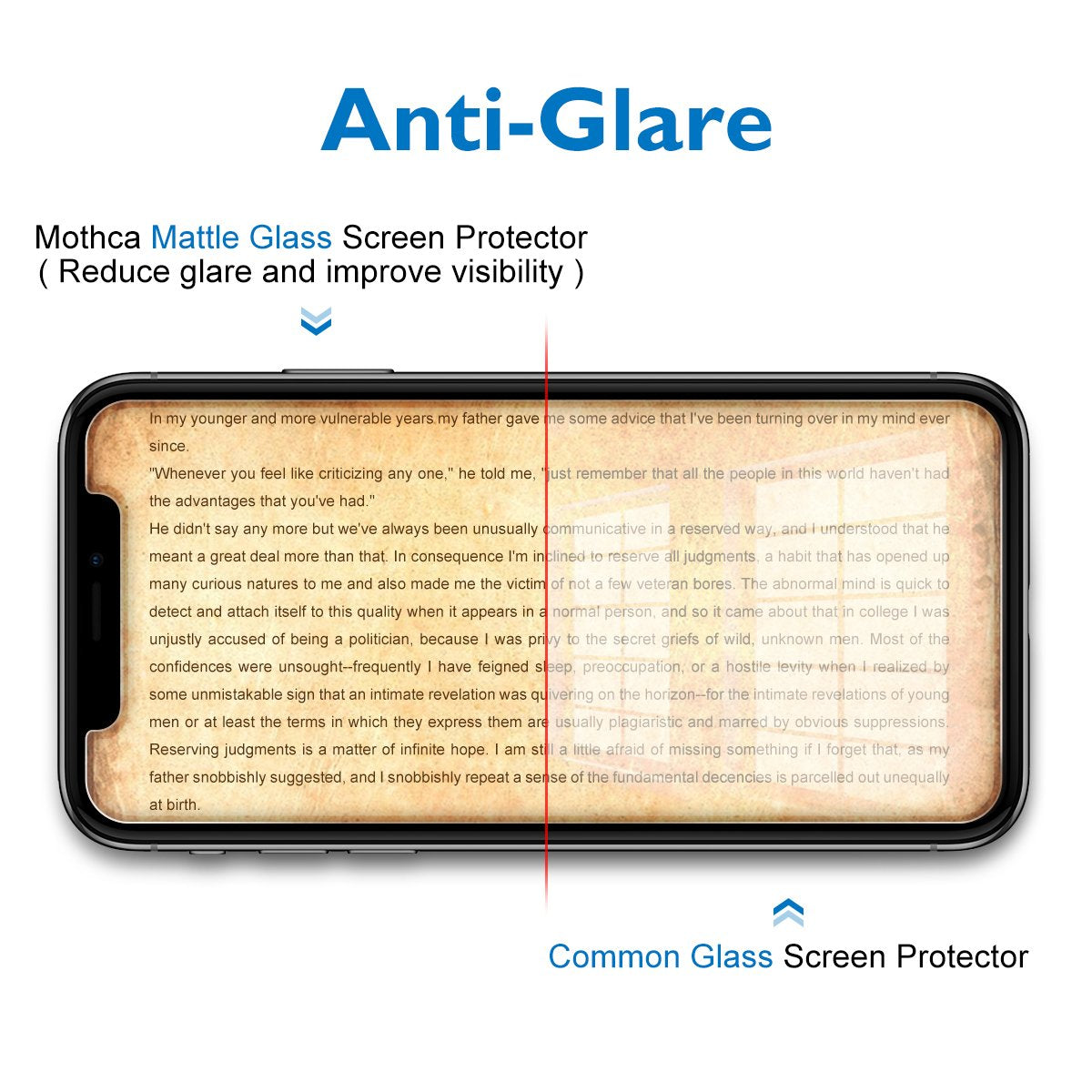 Mothca Matte Glass Screen Protector for iPhone XR/iPhone 11 [6.1-inch] Anti-Glare & Anti-Fingerprint, 9H Hardness Tempered Glass Film, Case Friendly