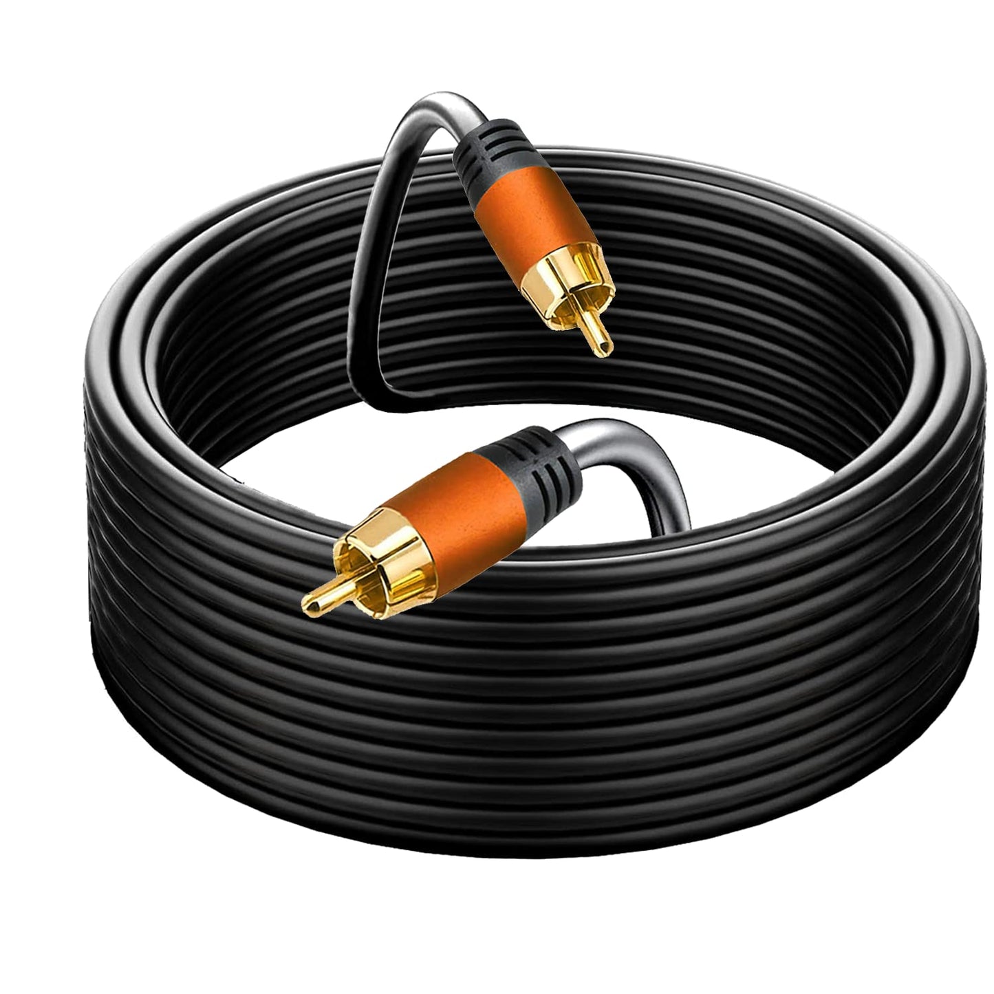 Digital Coaxial Audio Cable 16.5FT, 1RCA Male to 1RCA Male for Subwoofer, Home Theater, Video/Audio, Rear View Parking Camera