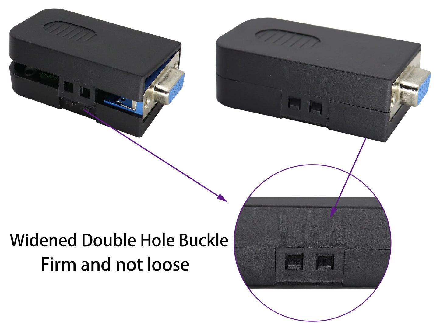 AAOTOKK VGA Bolt Screw Adapte D-SUB DB15 VGA Female Port to 15 Pin/Way Female Terminal Breakout Board Connector DB15 3 Row VGA Terminal Adapter