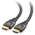 Cable Matters Premium Braided 48Gbps Ultra HD 8K HDMI Cable 6.6 ft / 2m with 8K@60Hz, 4K@240Hz and HDR Support for PS5, Xbox Series X/S, RTX3080