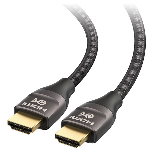 Cable Matters Premium Braided 48Gbps Ultra HD 8K HDMI Cable 6.6 ft / 2m with 8K@60Hz, 4K@240Hz and HDR Support for PS5, Xbox Series X/S, RTX3080