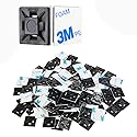 XHF 200 PCS 1/2" Black Self Adhesive Cable Zip Tie Mounts Wire Cable Clips Holders Management Anchors Organizer Holders Squares(HS-100)