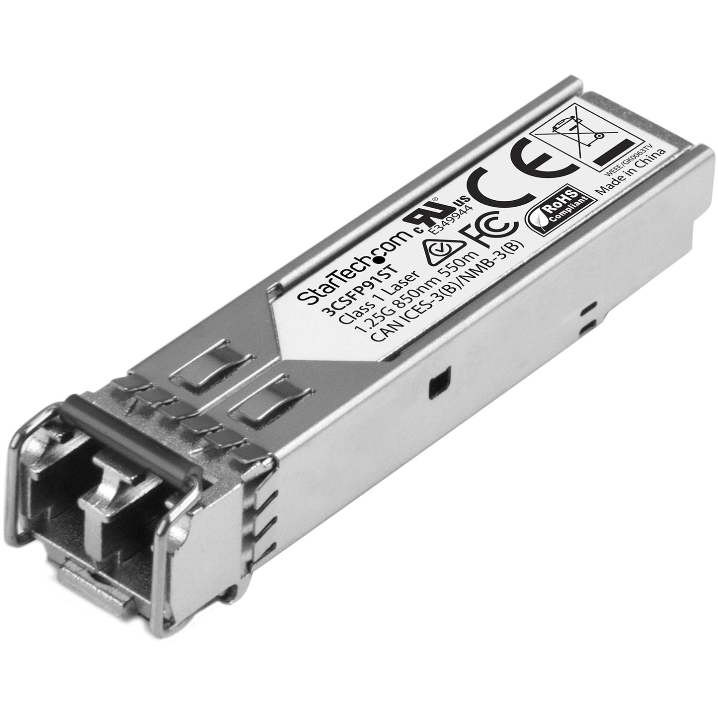 StarTech.com HPE 3CSFP91 Compatible SFP Module - 1000BASE-SX - 1GbE Multi Mode (MMF) Fiber Optic Transceiver - 1GE Gigabit Ethernet SFP - LC 550m