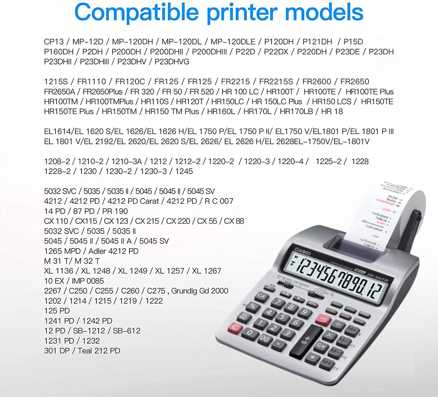 IR-40T x [12 Pack] Black and Red Ink Roller Ribbon Cartridge Compatible with Casio Canon and Sharp Printing Calculators and Cash Registers (12 Pack)