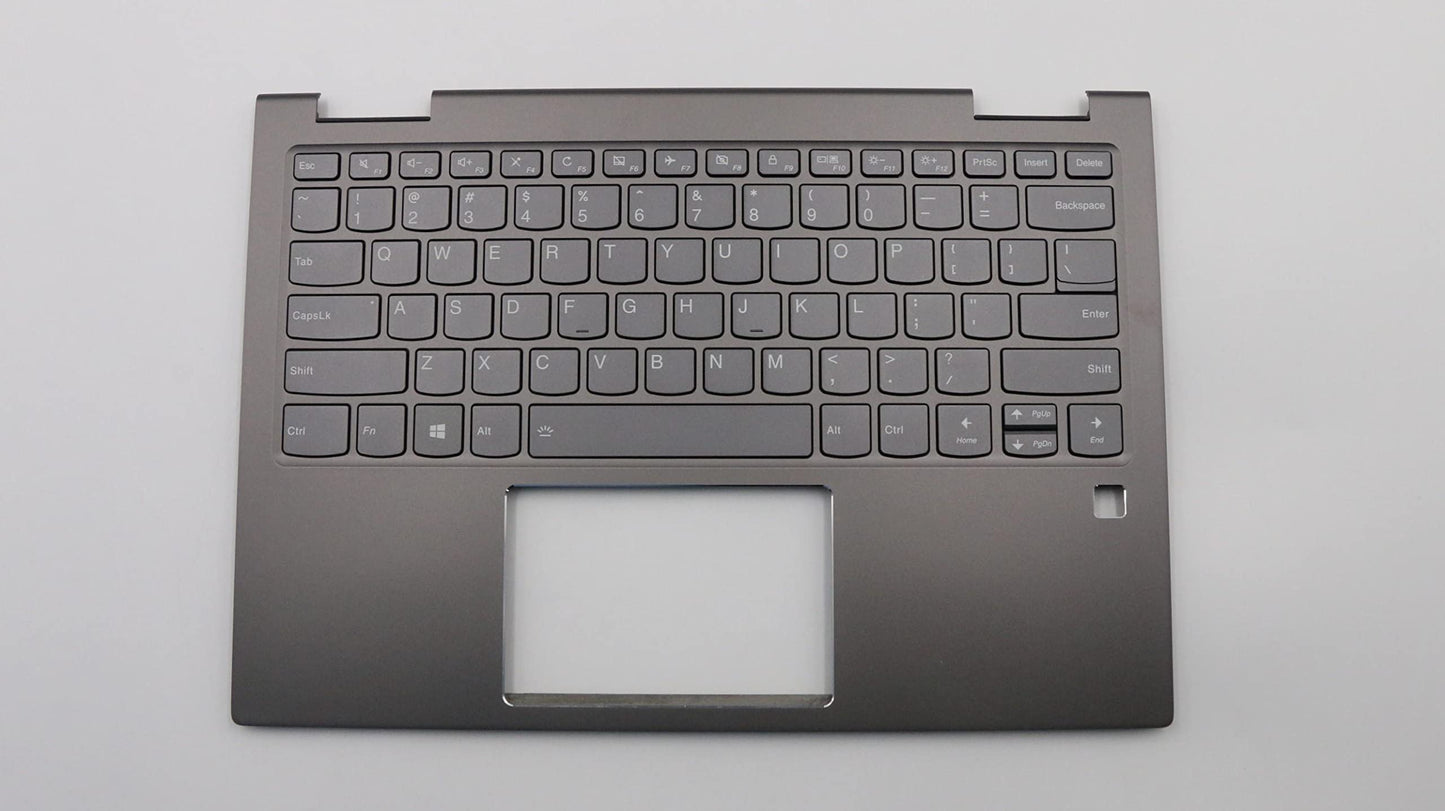 Replacement for Lenovo Yoga 730-13IKB 81CT Laptop Upper Case Palmrest Keyboard Assembly Part AM279000F20 5CB0Q95904 Top Cover Iron Grey