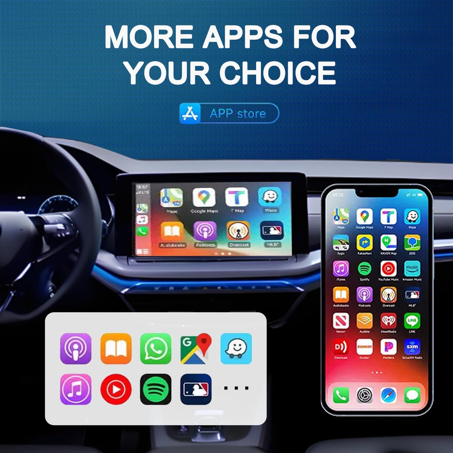 YYMC Wireless CarPlay Adapter for Apple Car Play, Small Mini Edition, Converts Factory Wired to Wireless CarPlay, Plug & Play Adapter for Apple iPhone