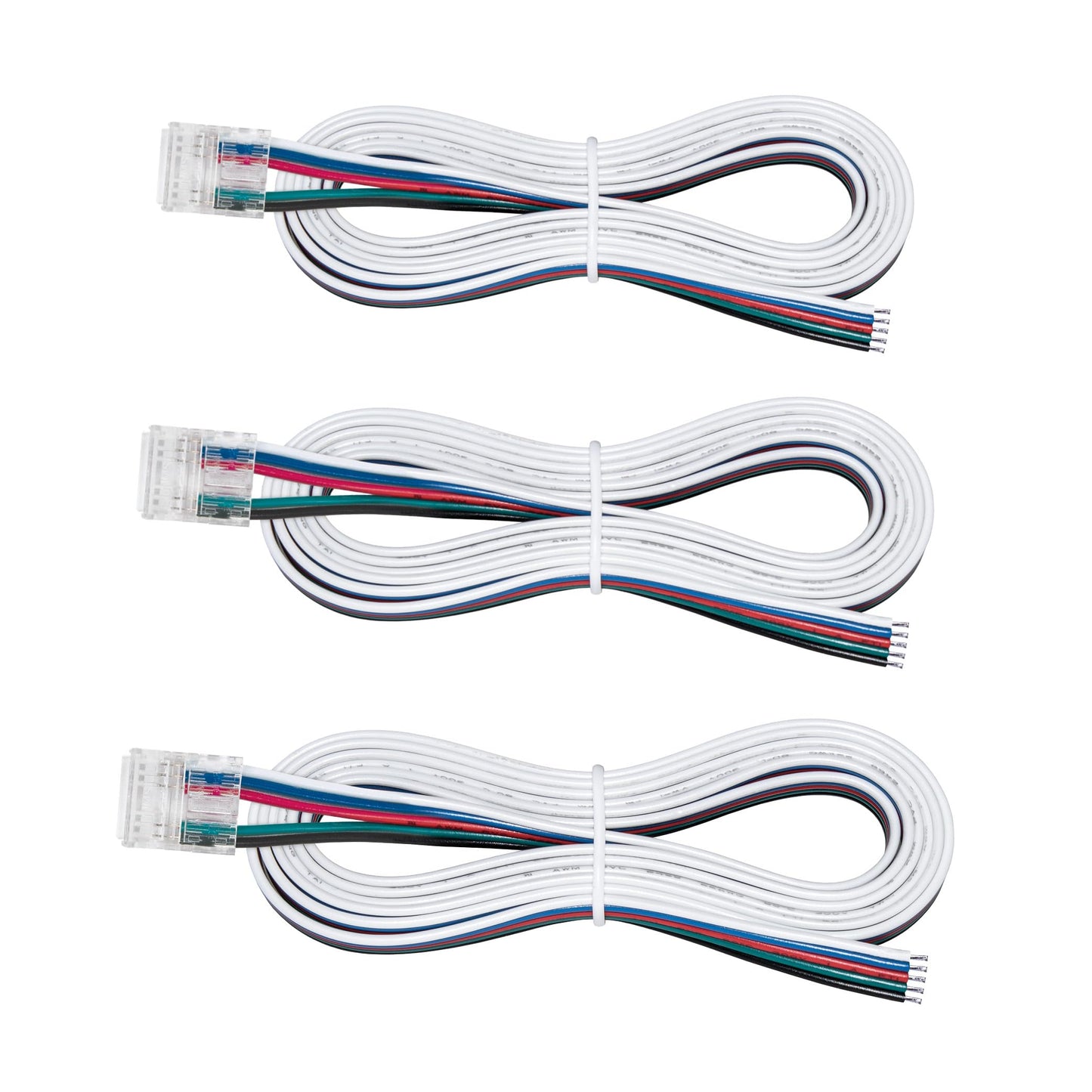 Armacost Lighting 5 Pin COB RGB+W 48" Tape to Wire LED Strip Light Connectors, 3 Pack 761821N