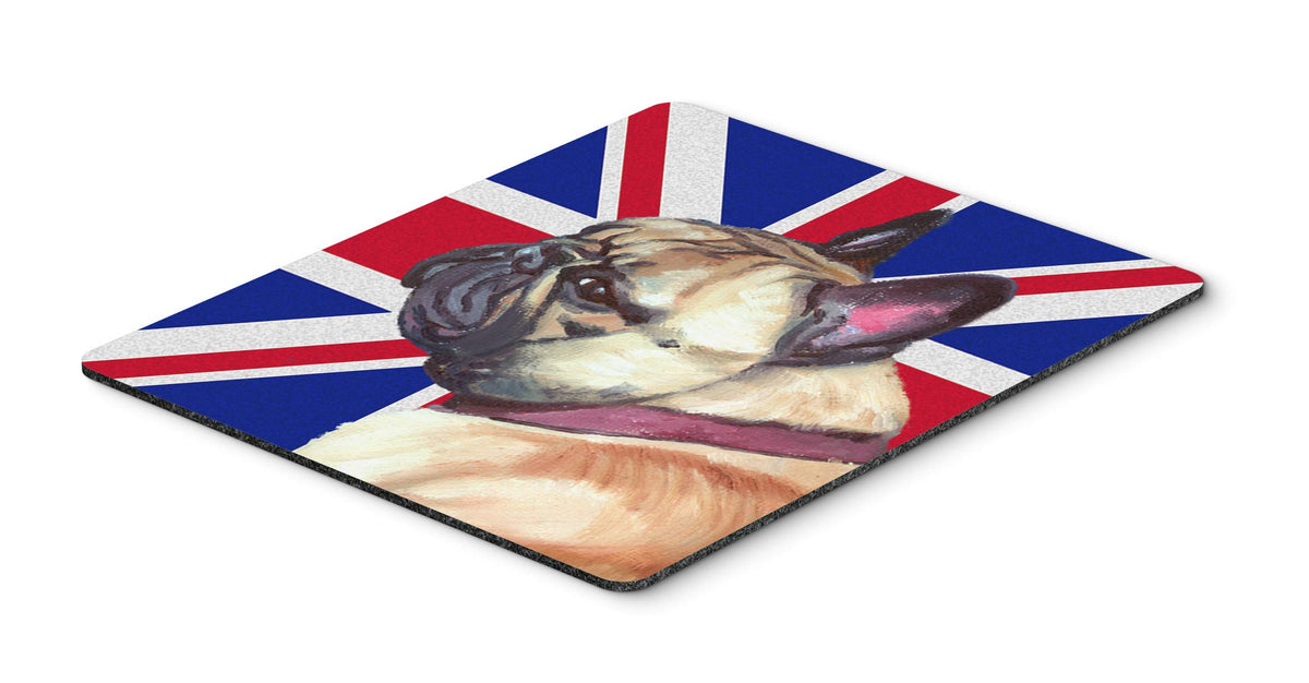 Caroline's Treasures LH9601MP French Bulldog Frenchie with English Union Jack British Flag Mouse Pad, Hot Pad or Trivet for Home Office Gaming Working
